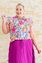 Get Out of Town Ruffle Sleeve Top - Charming Charlie