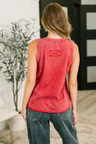 Get it Right V-Neck Mineral Wash Tank - Charming Charlie