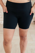 Getting Active Biker Shorts in Black - Charming Charlie