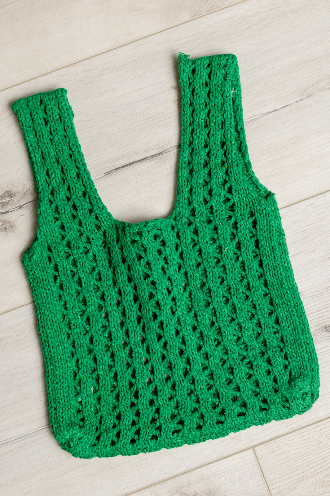 Girls Day Open Weave Bag in Green - Charming Charlie