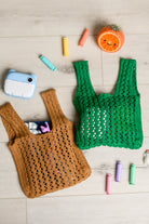 Girls Day Open Weave Bag in Green - Charming Charlie