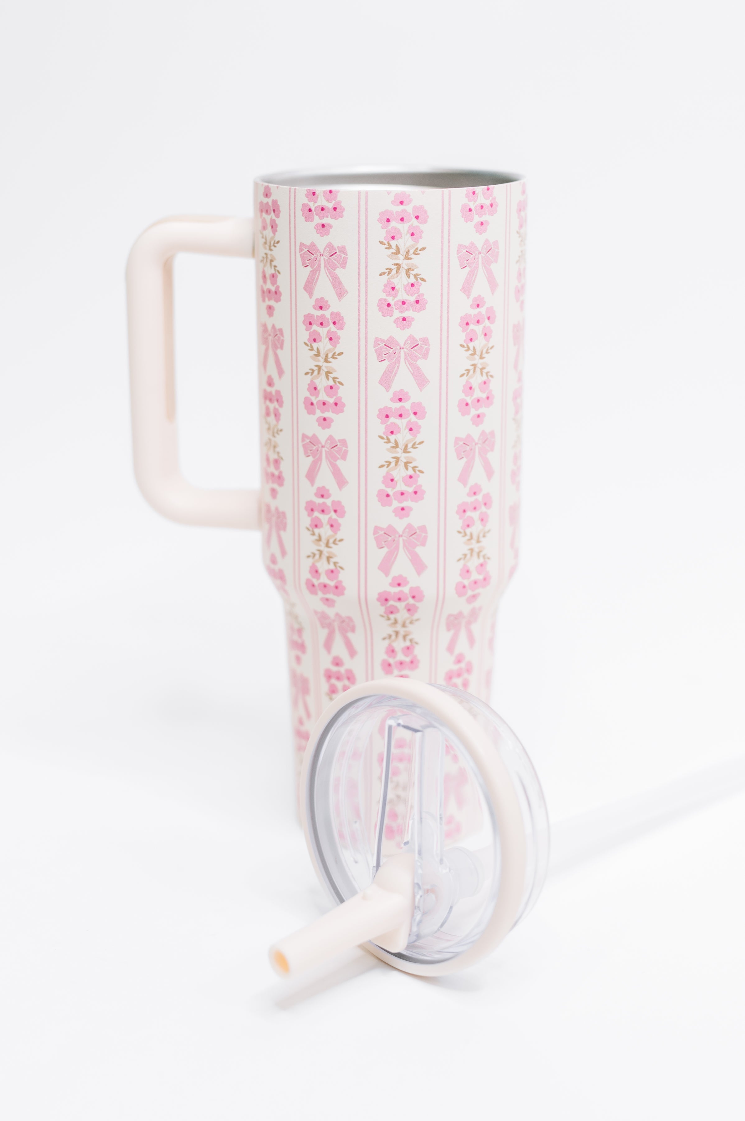 Girly Girl Bow and Floral Tumbler - Charming Charlie