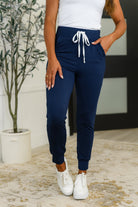 Giving the Run Around Joggers in Navy - Charming Charlie