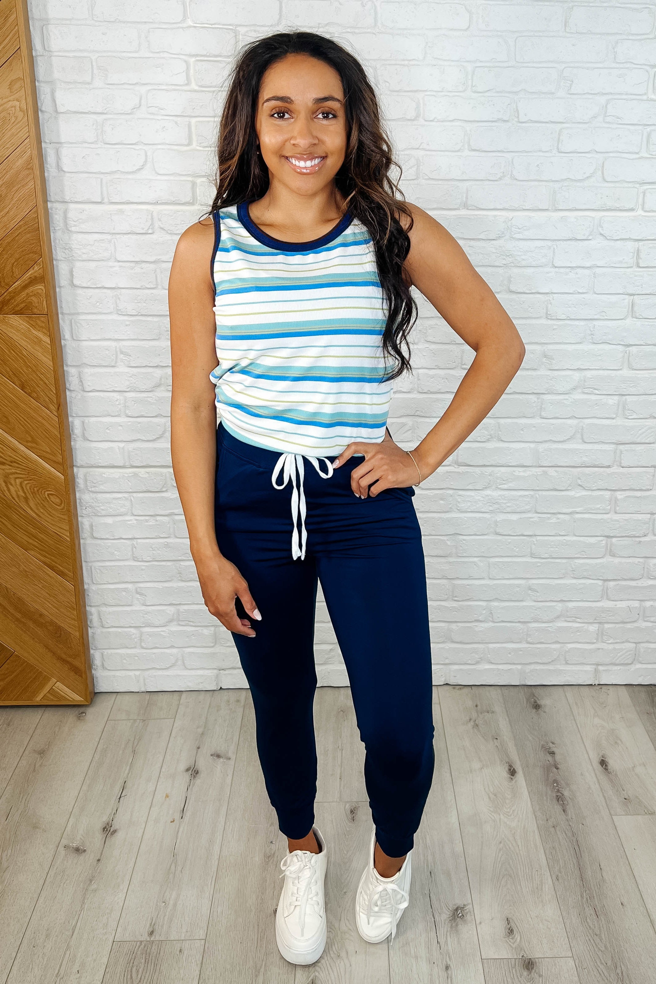Giving the Run Around Joggers in Navy - Charming Charlie