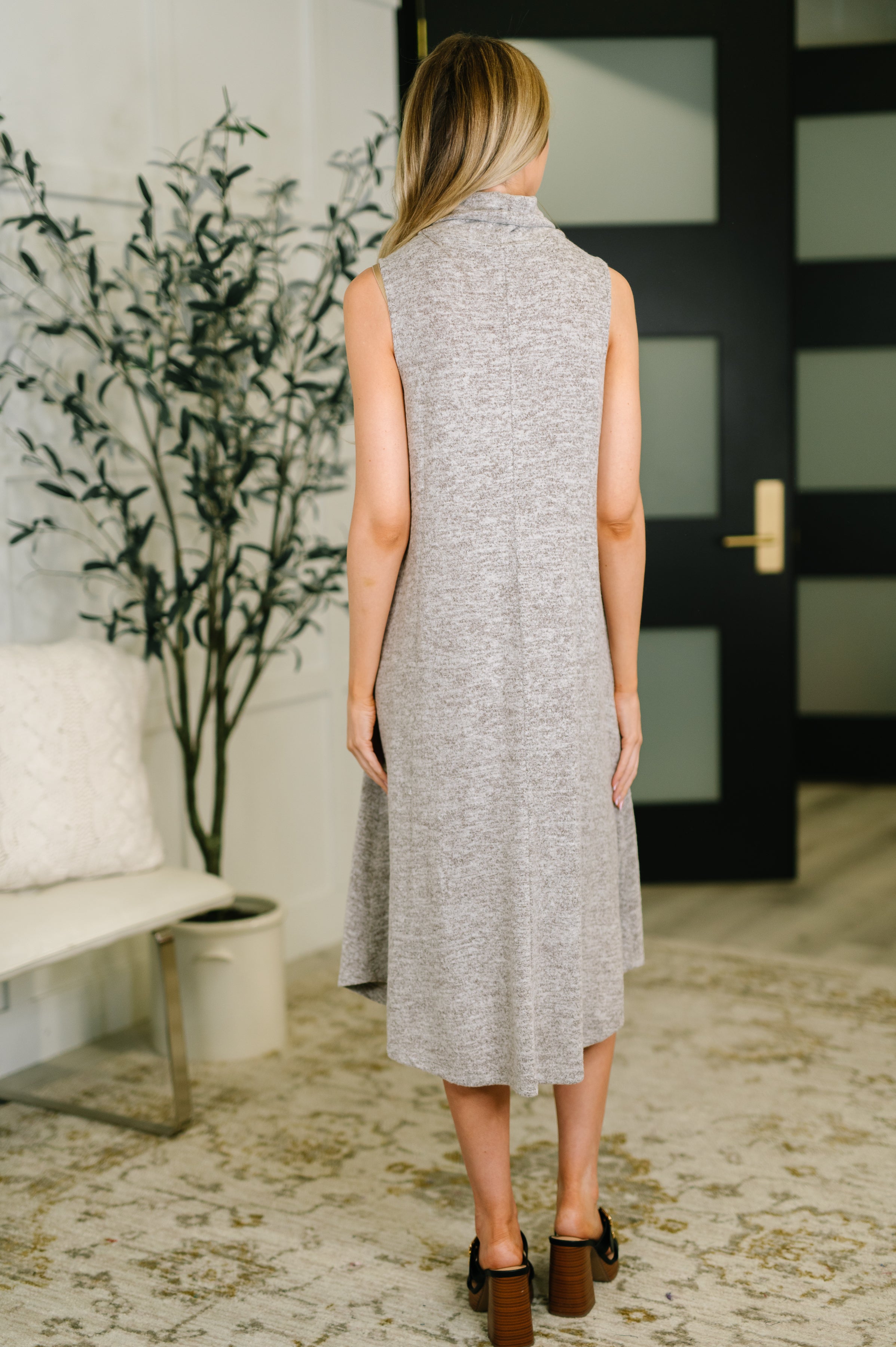 Glam Dress and Cardigan Set in Chocolate - Charming Charlie