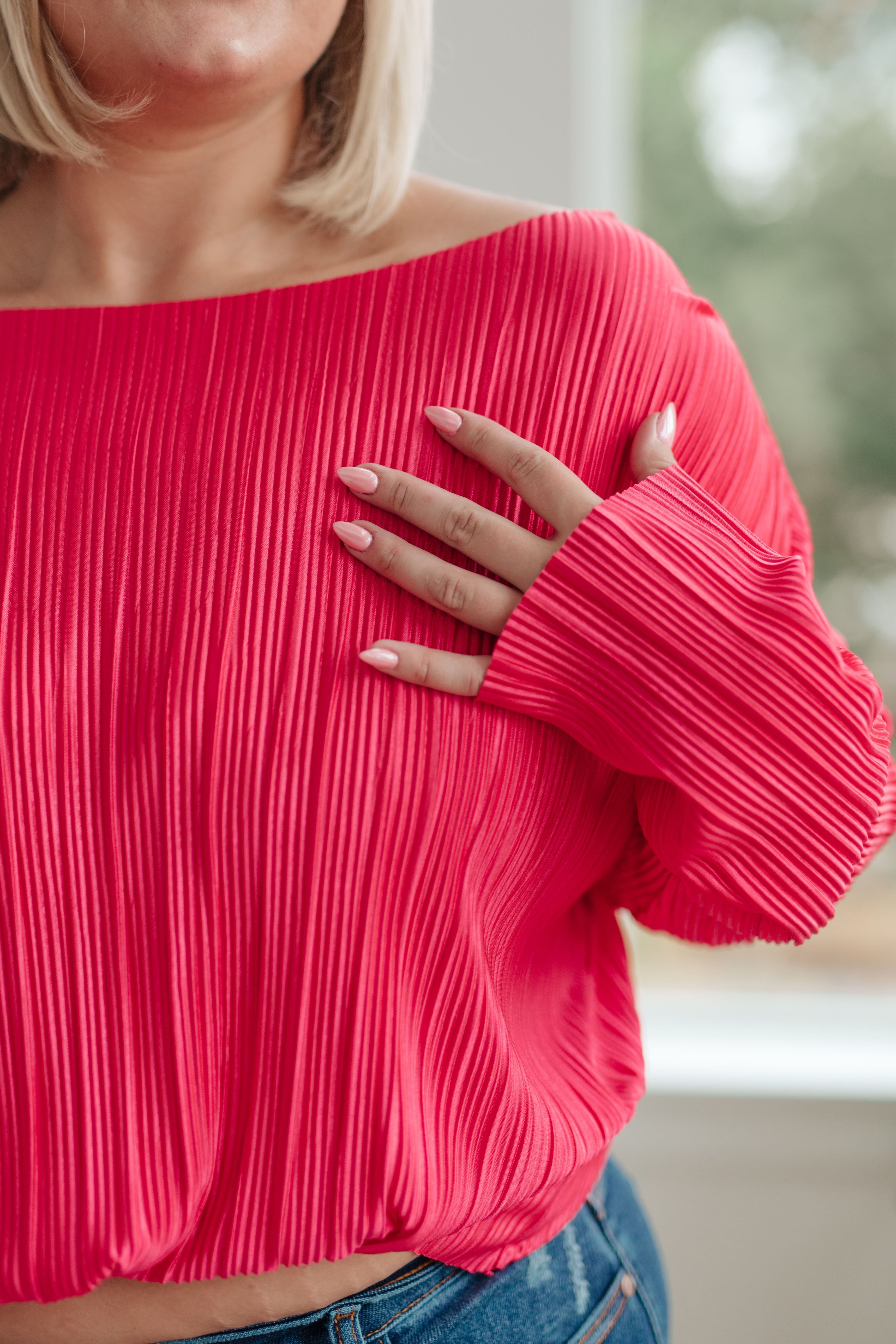 Going Out Plisse Top - Charming Charlie