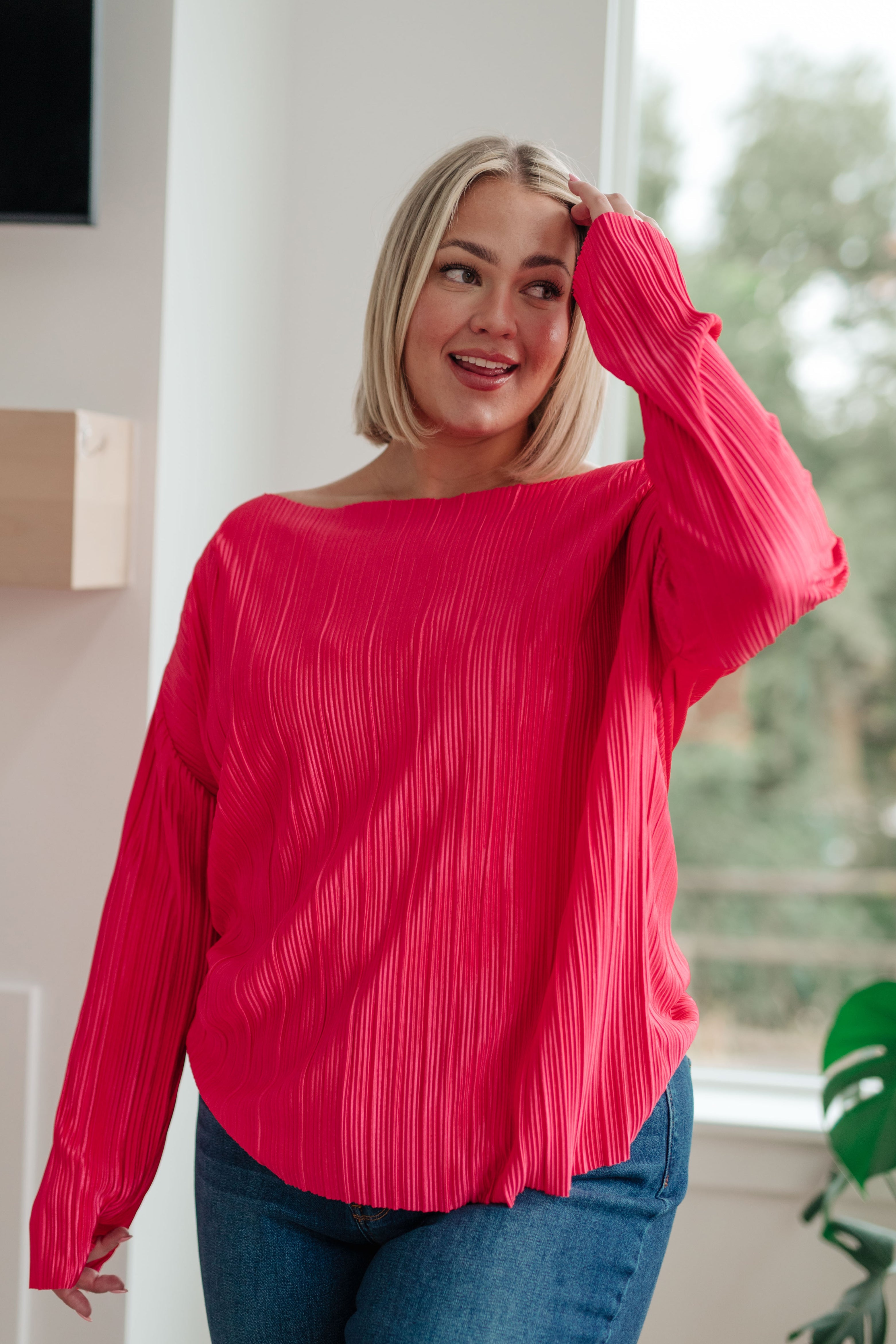 Going Out Plisse Top - Charming Charlie