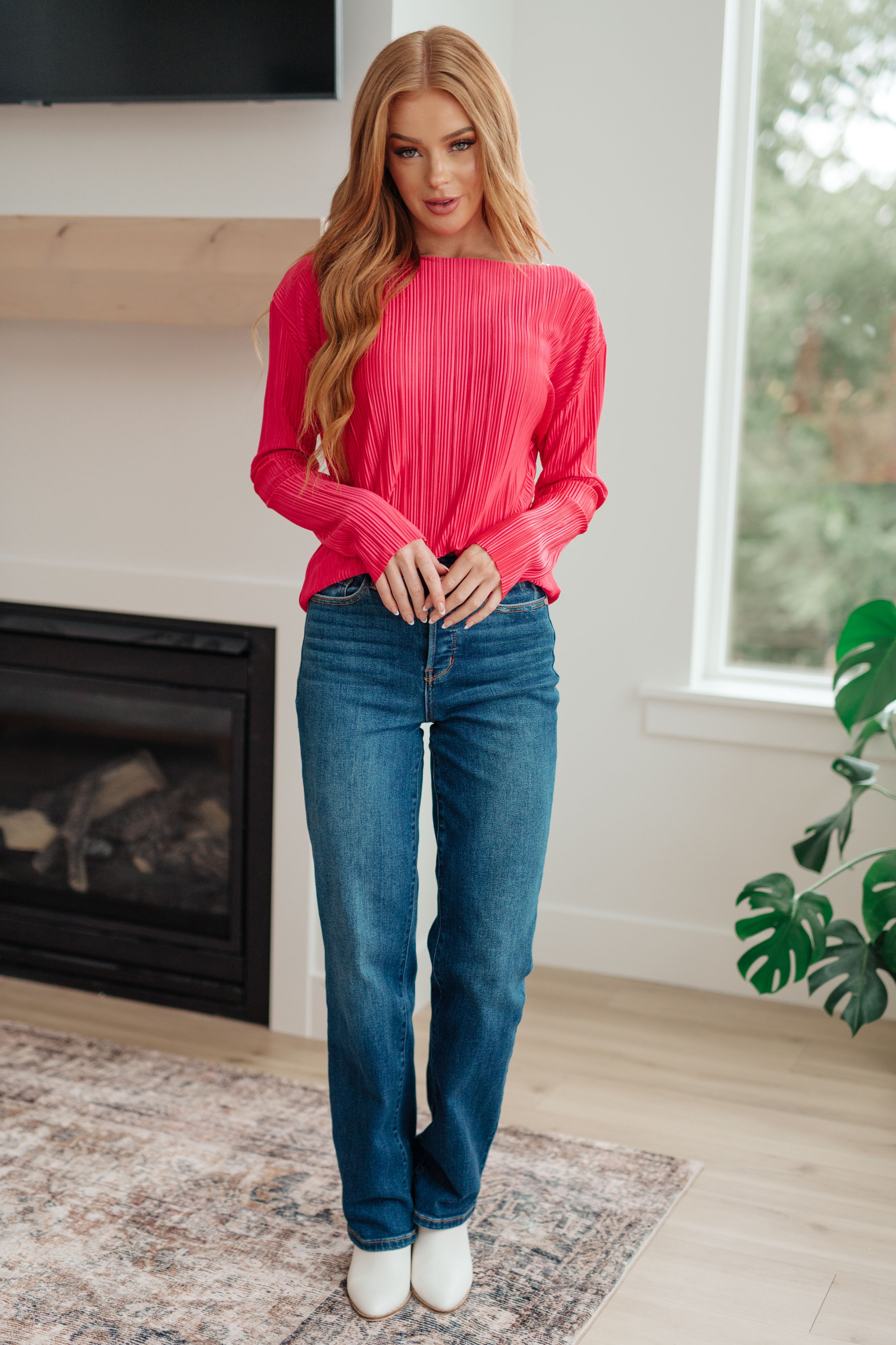 Going Out Plisse Top - Charming Charlie
