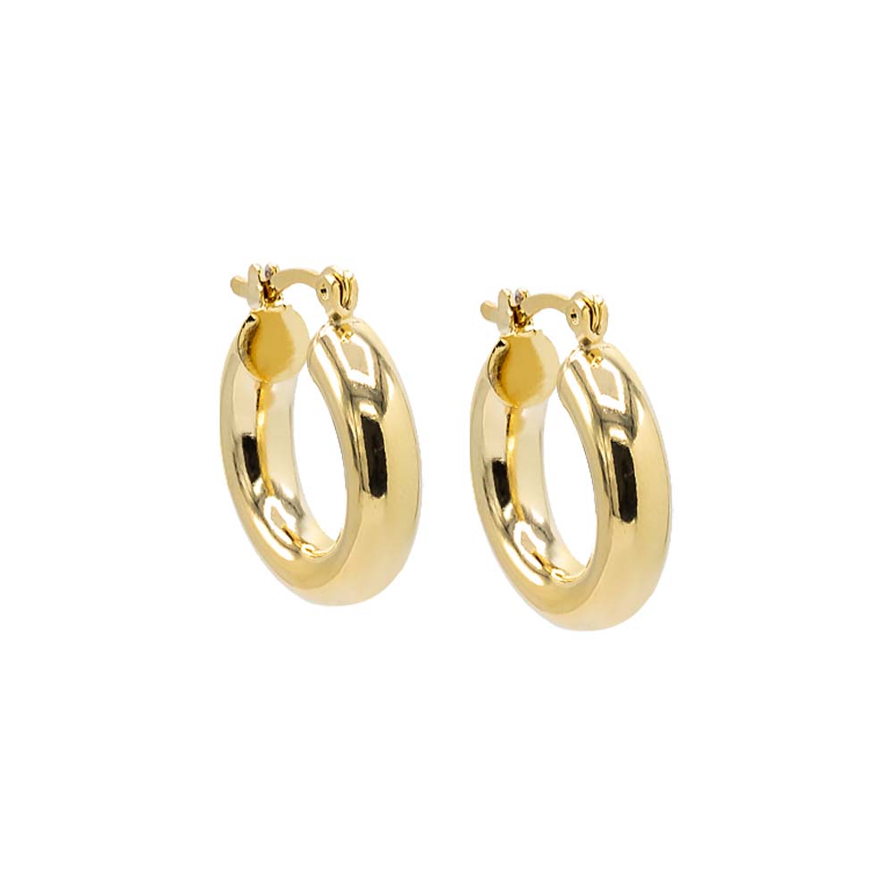 Gold / 25 MM Adina's Chunky Hollow Hoop Earring - Adina's Jewels
