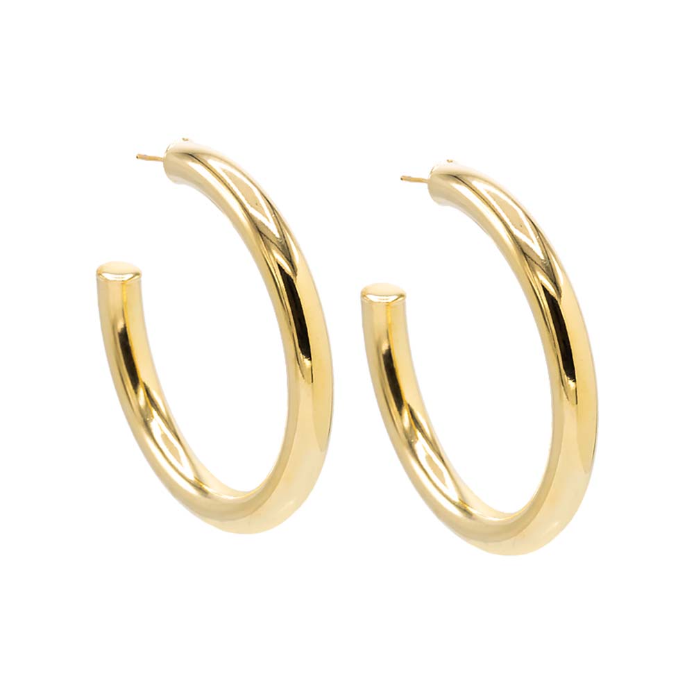 Gold / 50 MM Large Hollow Hoop Earring - Adina's Jewels