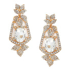 Gold Oval Crystal Rhinestone Leaf Evening Earrings. Look like the ultimate fashionista with these Earrings! Add something special to your outfit this Valentine! special It will be your new favorite accessory. Perfect Birthday Gift, Anniversary Gift, Mother's Day Gift, Graduation Gift, Valentine's Day Gift.