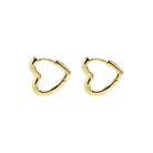  Solid Open Heart Huggie Earring - Adina's Jewels