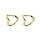  Solid Open Heart Huggie Earring - Adina's Jewels