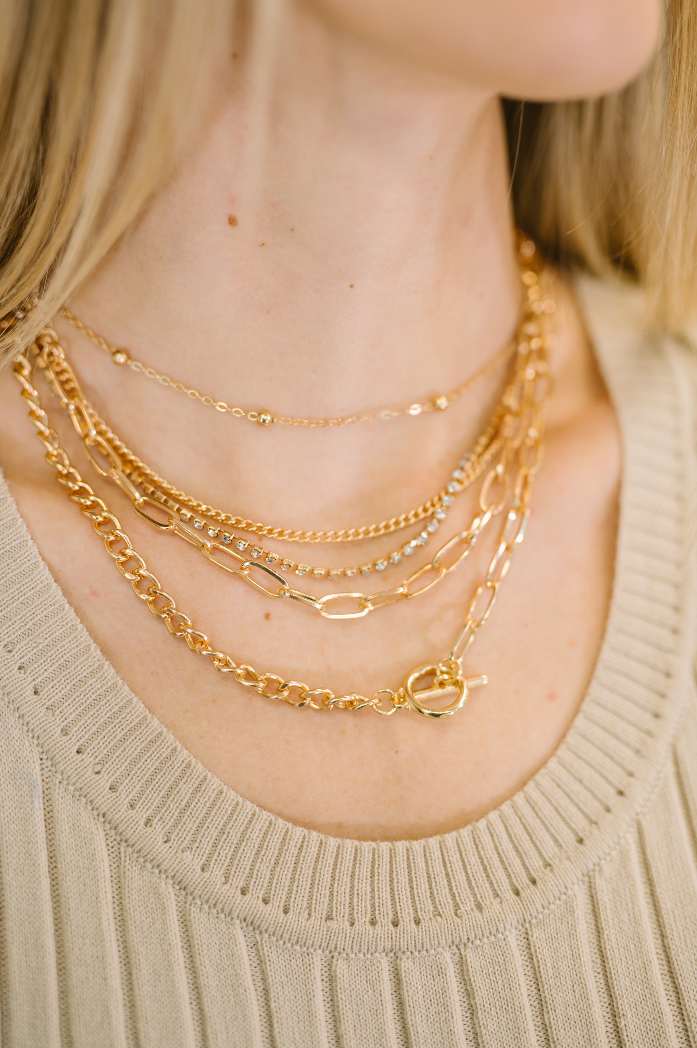 Golden Hour Links Everyday Set in Gold - Charming Charlie