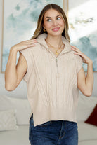 Golf At Four Cable Knit Vest - Charming Charlie