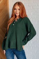 Good Afternoon Henley Sweater - Charming Charlie