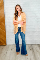 Good Days Ahead Lace Kimono In Peach - Charming Charlie