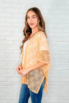 Good Days Ahead Lace Kimono In Peach - Charming Charlie
