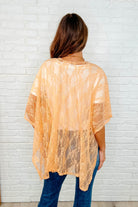 Good Days Ahead Lace Kimono In Peach - Charming Charlie
