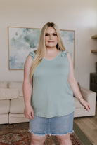 Good For You Ruffle Detail Tank - Charming Charlie