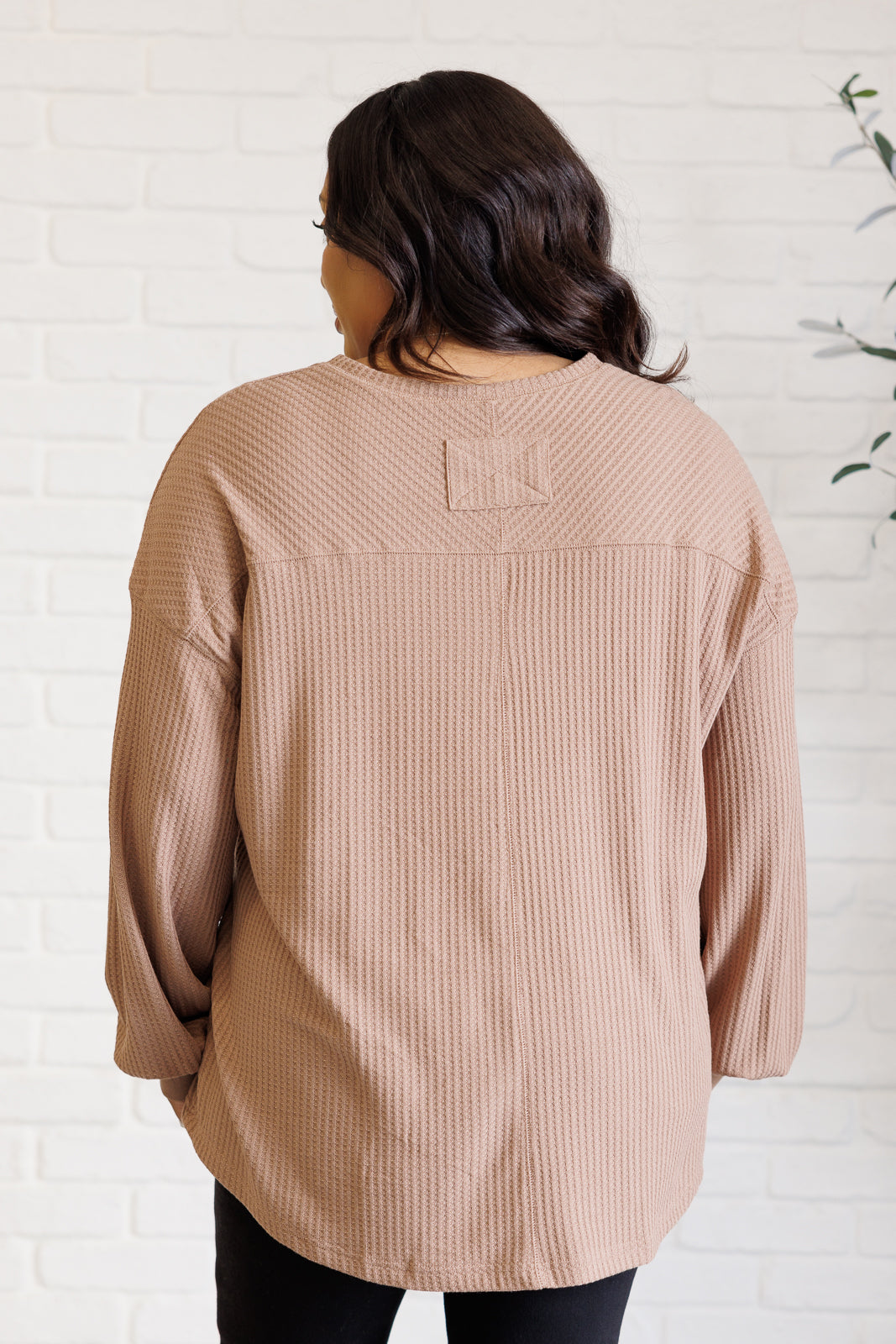 Good Things Are Coming V-Neck Top in Coffee - Charming Charlie