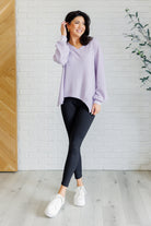Good Things Are Coming V-Neck Top in Lavender - Charming Charlie