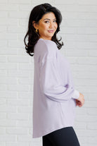 Good Things Are Coming V-Neck Top in Lavender - Charming Charlie