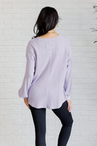 Good Things Are Coming V-Neck Top in Lavender - Charming Charlie