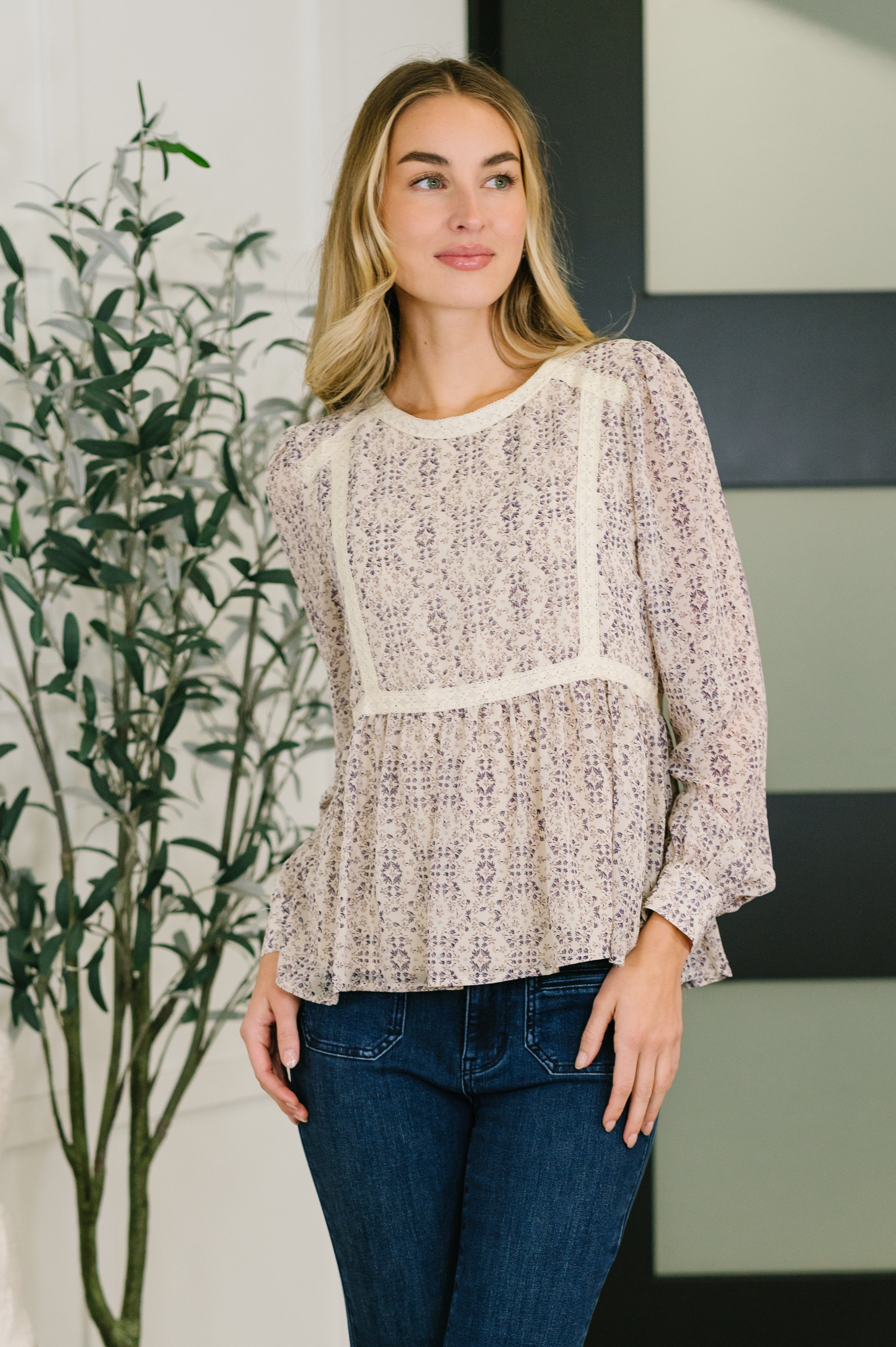 Gorgeous Girl Floral Peplum Blouse - Charming Charlie