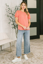 Grace & Virtue Balloon Sleeve Blouse in Coral - Charming Charlie