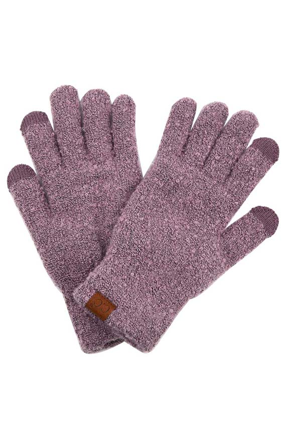Grapede C C solid boucle gloves, These boucle gloves are designed nicely that enrich your beauty and highlight and/or contrast many different outfits. Stay warm and cozy with these gloves in winter or cold weather. Different color variations give you the opportunity to coordinate with different outfits in style. Perfect pair for the holiday season, outdoor activity, camping, running, skiing, and holiday shopping. Stay beautiful and warm!