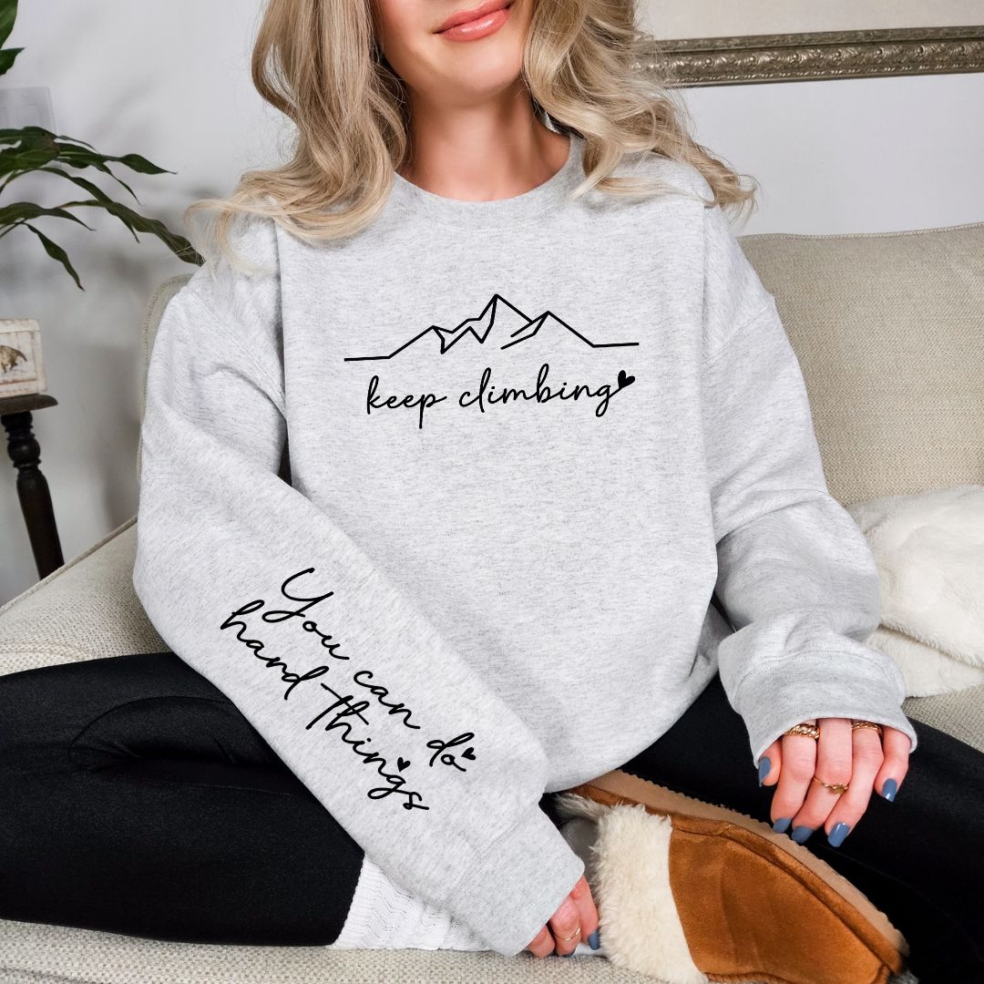 Keep Climbing Sweatshirt in Three Colors - Charming Charlie