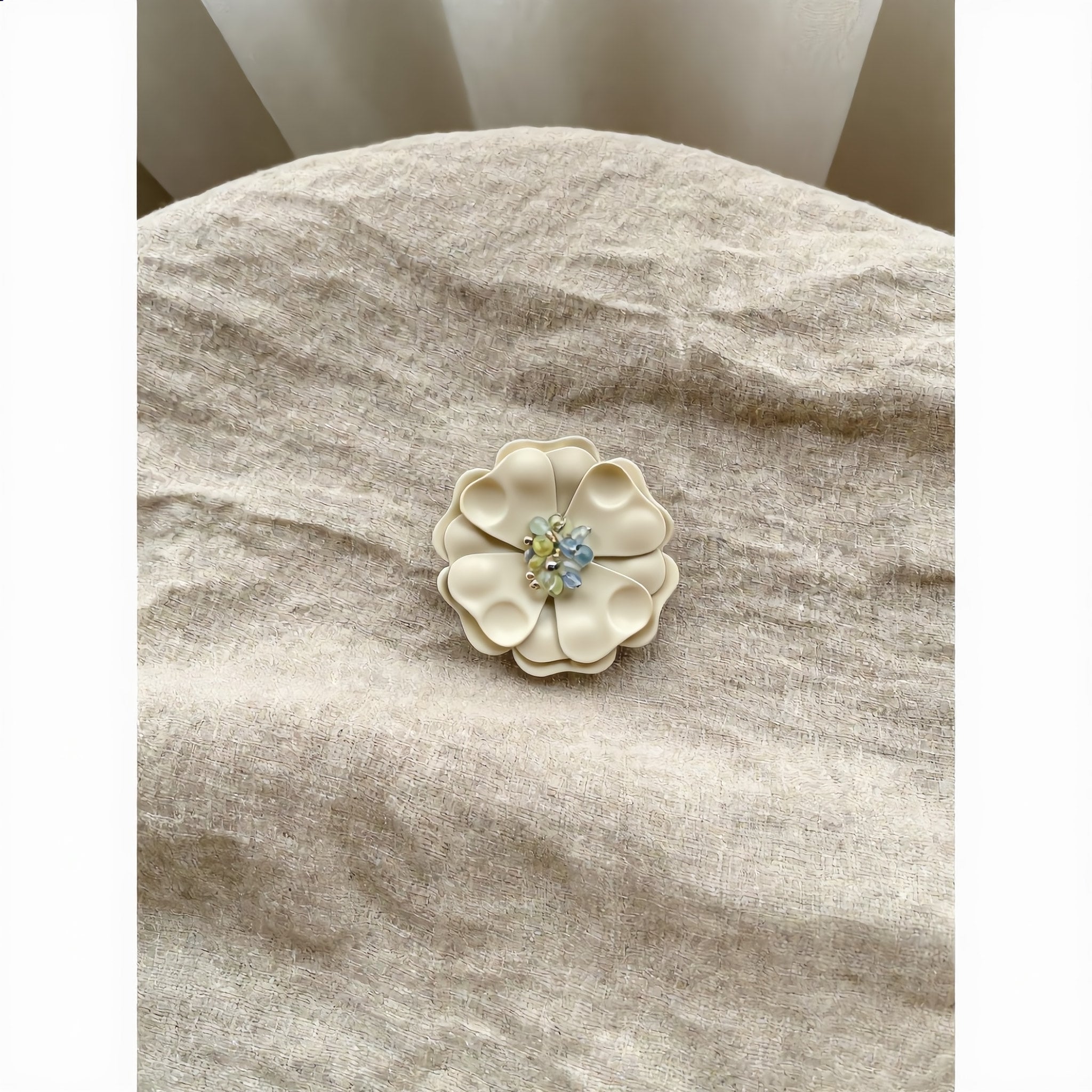 Gray Leather Flower Pin - Charming Charlie