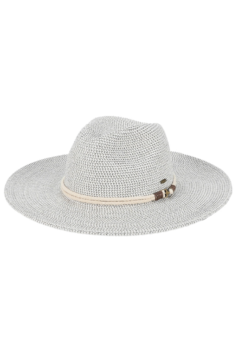 Gray C.C Anchor Rope Trim Band Wide Brim Sun Hat is a stylish and practical accessory for any sunny day. The wide brim offers excellent sun protection while the anchor rope trim adds a nautical touch to your outfit. With this hat, you can enjoy the outdoors in both comfort and style.