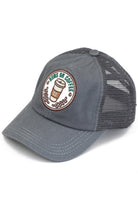 Gray C.C RUNS ON COFFEE PATCH CRISS CROSS PONY CAP combines fashion with function, featuring a unique criss-cross design and a playful "Runs on Coffee" patch. Made with high-quality materials, this cap is perfect for those who want to show off their love for coffee while staying stylish and comfortable.