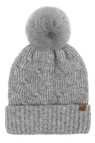 Gray Get ready to turn heads with the C.C Chain Link Knitted Pom Beanie! This cozy-chic accessory boasts a trendy chain link knit design and a playful pom pom detail, adding a touch of fun to your winter ensemble. Whether you're hitting the slopes or sipping hot cocoa in the city, this beanie is the perfect blend of style and warmth. Elevate your winter look and treat yourself or a loved one today!