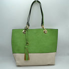 Green Kelli 2n1 Vegan Tote Handbag Pouch Faux Leather Tote Bag Inside Crossbody Pouch, Best Seller Tote, Handbag has plenty of room to fit all your items, available in a few colors. Handbag also comes with a removable insert bag that doubles as lining to the bag, or can be removed and worn as a crossbody bag.&nbsp;This 2 in 1 tote bag is just what the boss lady needs.