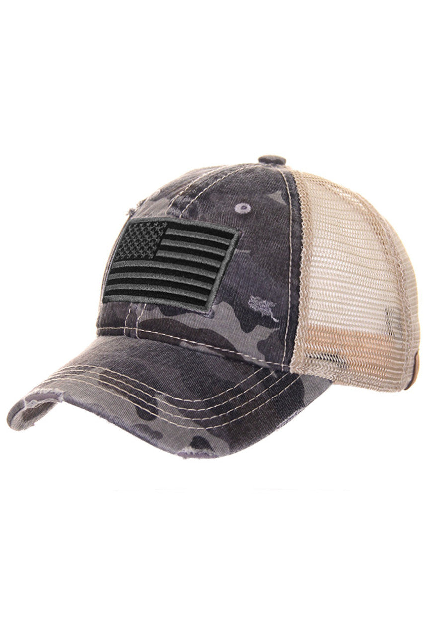 Grey C.C American flag baseball cap is the perfect way to show your patriotism while keeping the sun out of your eyes. Made with high-quality material and featuring the iconic American flag design, this cap is both stylish and functional. With its adjustable strap, it is comfortable for all-day wear. Represent your country with pride in this timeless accessory.