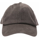 Gray CORDUROY CRISS CROSS PONY CAP combines comfort and style with its soft corduroy material and unique criss cross design. Keep your hair in place and add a touch of sophistication to any outfit. A must-have accessory for any fashion-forward individual.