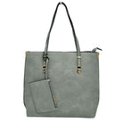 Grey Faux Leather 2 In 1 Shoulder Bag Tote Handbag. Look like the ultimate fashionista with these vintage shoulder bags! Add something special to your outfit! This fashionable bag will be your new favorite accessory. Perfect Birthday Gift, Anniversary Gift, Mother's Day Gift, Graduation Gift, Valentine's Day Gift.