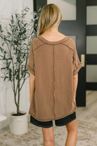Growing Restless V-Neck Tee in Brown - Charming Charlie