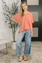 Growing Restless V-Neck Tee in Coral - Charming Charlie