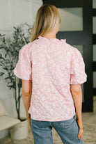 Growing Together Notch Neck Puff Sleeve Top - Charming Charlie