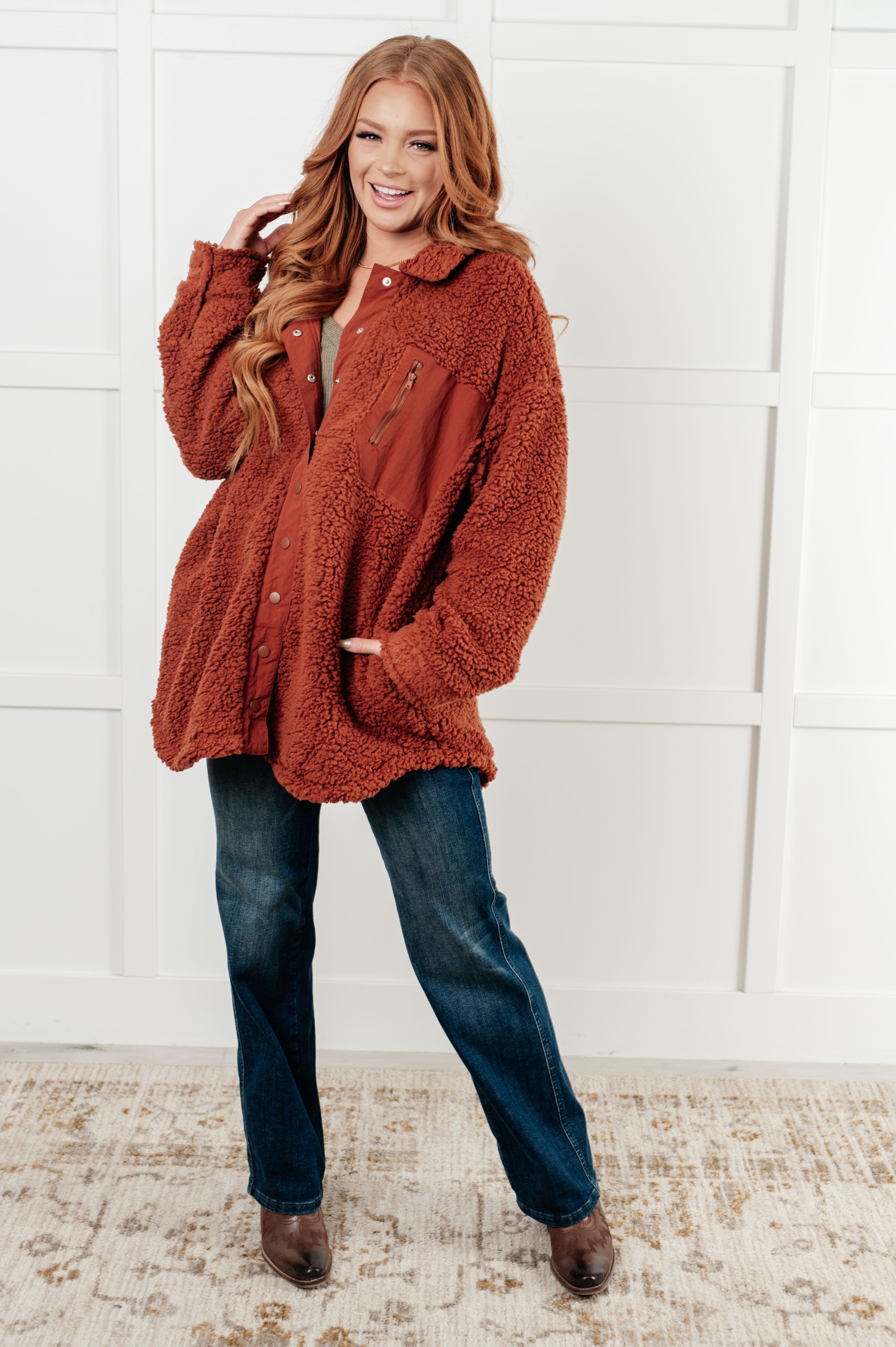 Growing Up Great Sherpa Jacket - Charming Charlie