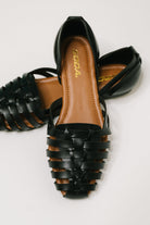 Gulla Woven Slip On Flats in Black - Charming Charlie
