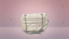 Chic Quilted Cream Bag with Silver Chain - Charming Charlie
