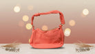 Chic Coral Shoulder Bag with Soft Texture - Charming Charlie
