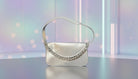Sleek Metallic Handbag with Chain Strap - Charming Charlie