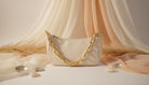 Cream Mini Shoulder Bag with Gold Chain - Charming Charlie