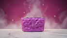 Shiny Quilted Purple Clutch Bag - Charming Charlie